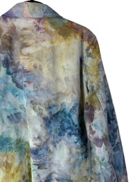 Image 4 of ♻️ UPCYCLED M/L Ladies 100% Cotton Vintage J Crew Jacket in Muted Ice Dye