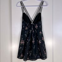 Image 4 of FOR LOVE AND LEMONS black floral mini dress