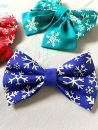 Image 3 of Snowflakes Sailor Bow / Bow Tie