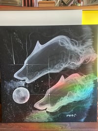 Image 3 of Large Spiritual Acrylic on Canvas