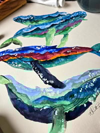 Image 4 of "Mountains in Whales" Original