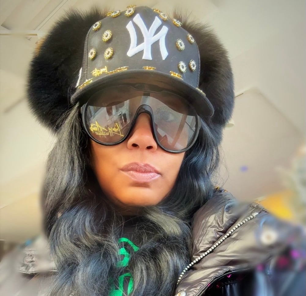 Image of Custom Real Fox Fur “BLING” NY trucker SnapBack 