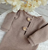 Image 2 of Newborn boys romper  Marco | beige