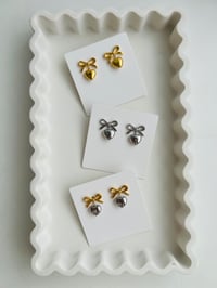 Image 14 of BOW HEART EARRINGS 