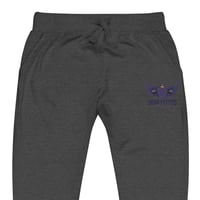 Image 4 of BOSSFITTED Purple Embroidered Logo Unisex Fleece Sweatpants