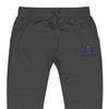 BOSSFITTED Purple Embroidered Logo Unisex Fleece Sweatpants