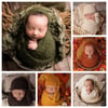 20+ Colors Bonnet, Sleepy Cap, Wrap Newborn Photography Prop Sets