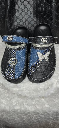 Image 2 of Black & Denim Gorg Girl Crocs
