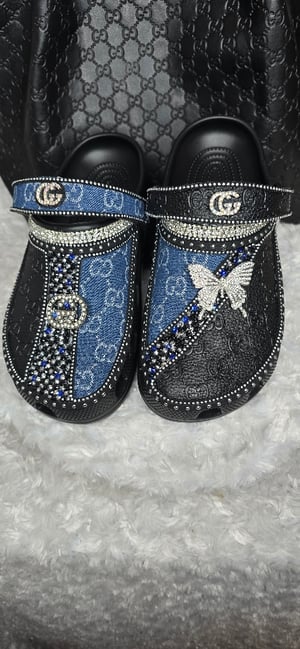 Image of Black & Denim Gorg Girl Crocs