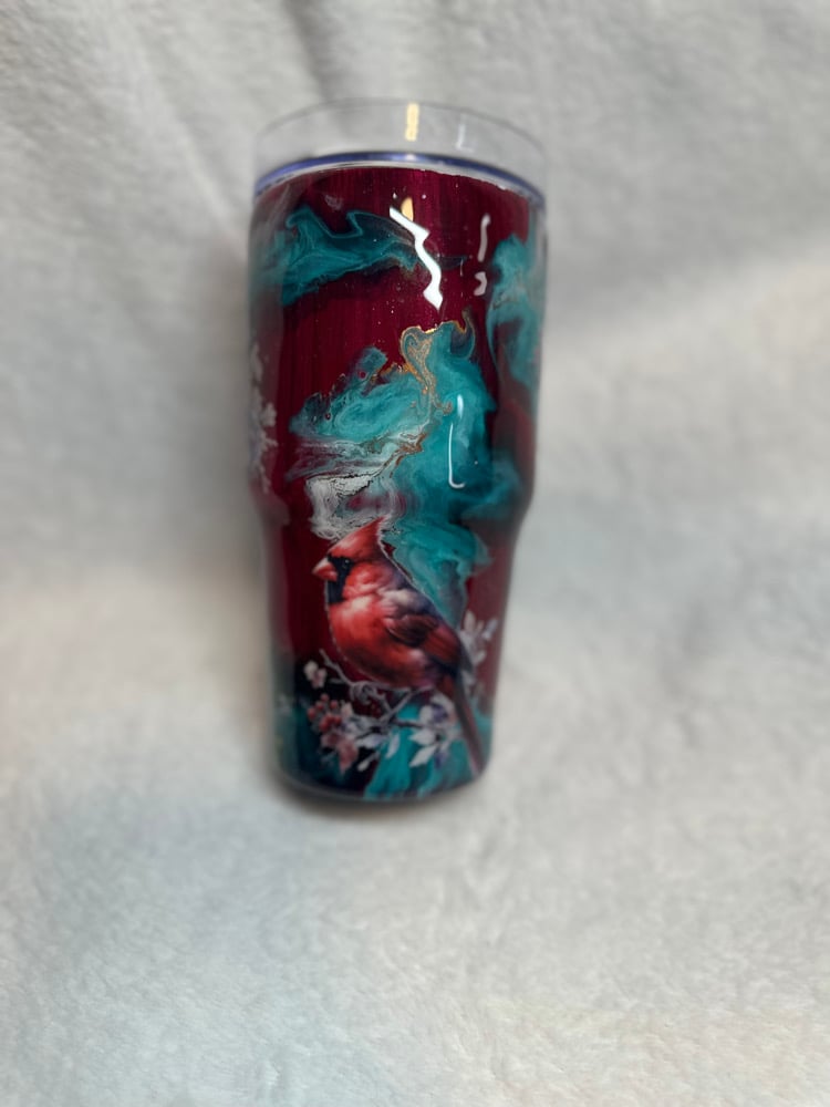 Image of #8 20oz Red Teal Cloud - Tania