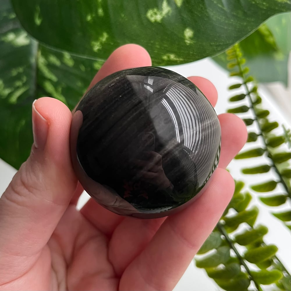 Silver Sheen Obsidian Sphere A