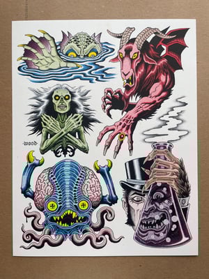 Image of BUY 2 GET ONE FREE- Halloween riso prints