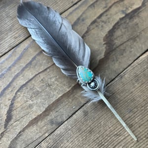 Image of Turquoise ring with scallop bezel