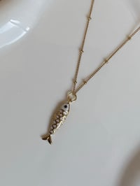 Image 1 of Gold Fish Necklace