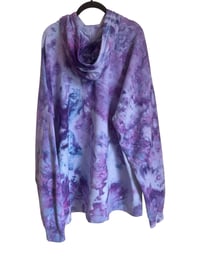 Image 8 of 2XL Unisex Comfort Wash Hoodie in Muted Purple Haze Ice Dye