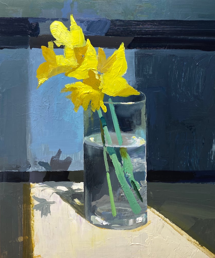 Image of Daffodils in a glass of water 