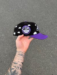 Image 2 of  MULTI TONE BLACK PURPLE CORDUROY COLORADO ROCKIES CUSTOM FITTED CAP