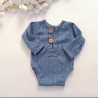 Image 1 of Boys bodysuit | Asher | 0-3 months | dusty blue