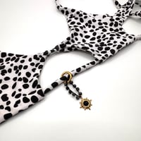 Image 1 of Snowflake Obsidian Sunburst Bikini Charm