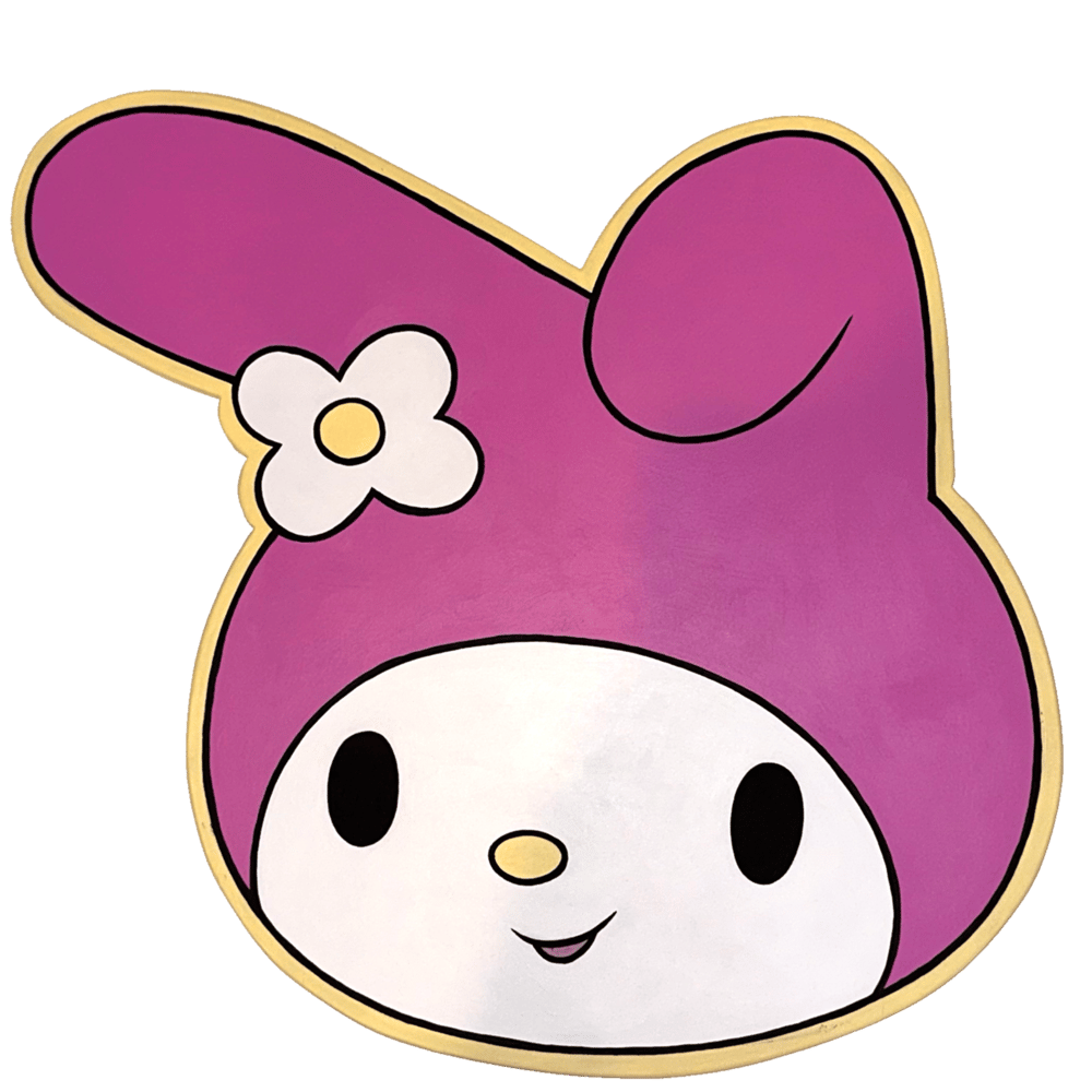 Image of My Melody Wood Cut Painting 