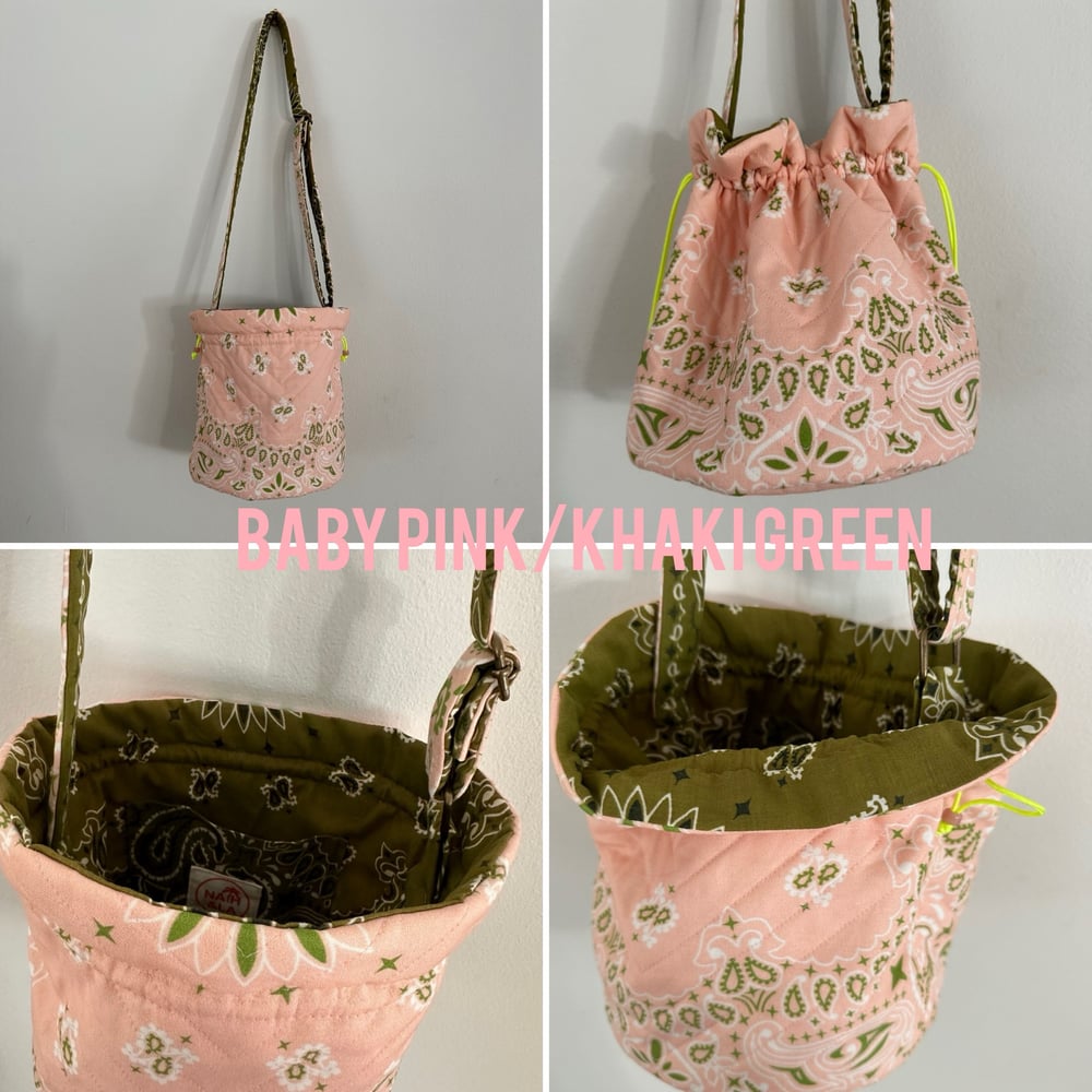 Image of Quilted bandana bucket bag