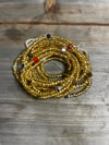 Melanin Gold Waist Beads (string)