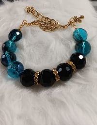 Image 4 of BLACK BLUE & GOLD BRACELET 