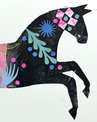 Image 4 of Zsazsa , a pink and black monoprinted and collated horse