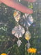 Image of California Poppy Montana Agate Open-Back Long Asymmetrical Dangle Earrings