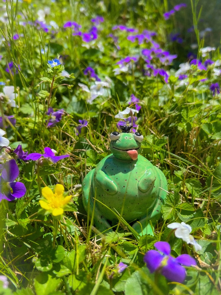 Image of frog tea party fwends