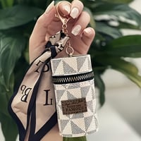 Image 8 of 3pcMini Vintage Coin Purse - Classic Zipper Bag Chic Scarf Trim, Multifunctional Lipstick Bag Coins,