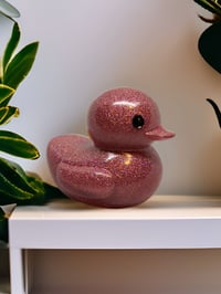 Image 3 of Set of 3 Resin Art OlllllO Ducks Ceramic Coated with Ducking Cards 'The Gremlin'