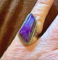 Image 2 of Sugilite ring with sawcut bezel