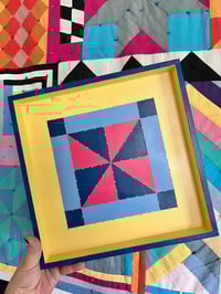 Image 1 of Painted Patchwork Tray (Deep Blue)