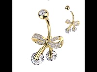 Image 3 of Ribbon Bow Belly Ring