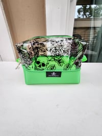 Image 2 of Skull and vinyl clear pouch
