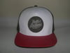 RED AND WHITE TRUCKER HAT