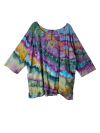 Image 3 of XL 100% Cotton Forager Top in Tropical Agate Ice Dye