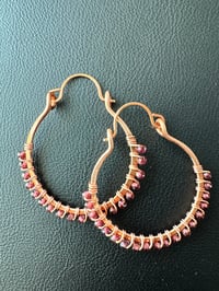 Image 3 of Garnet Swing Earrings