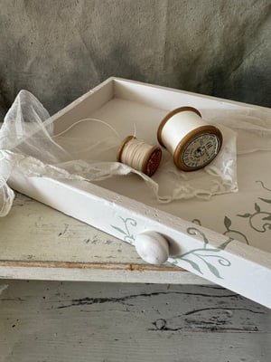 Image of Hand painted wooden drawer for display and safekeeping of little treasures