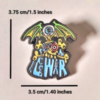 Image 2 of GWAR Cyclops Batwing Monster Enamel Pin