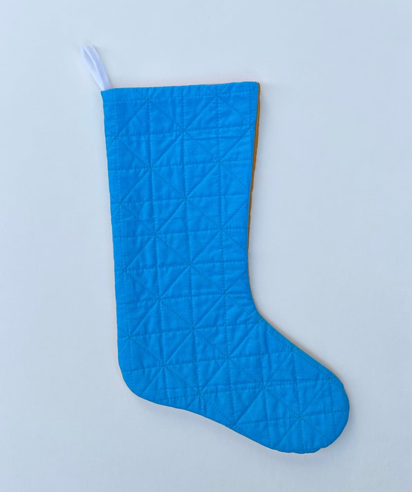 Image of Cobalt/Gold reversible Stocking