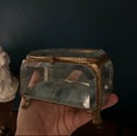 Grande boîte à bijoux reliquaire en laiton et verre biseauté, d’époque Napoléon III