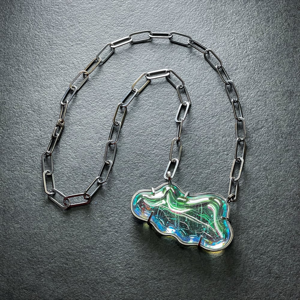 Image of Bulla Pendant Necklace 8: Mint Cloud