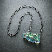 Image 1 of Bulla Pendant Necklace 8: Mint Cloud