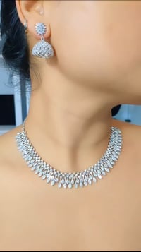 Anu-Stunning Australian Diamond Necklace Set  with Earrings