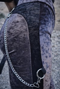 Image 1 of KILA leggings, velour, stainsless steel