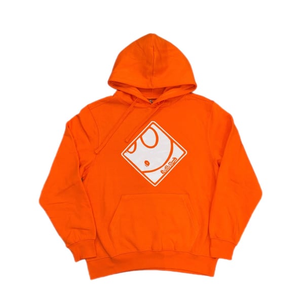 Image of Ghost I Do Not Sell Drugs Hoodie in Orange/White