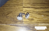 Natural Diamonds Set in 925 Silver Cluster Earrings