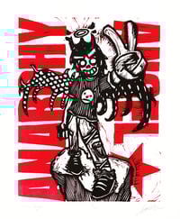 ANARCHY ANGEL LINOCUT